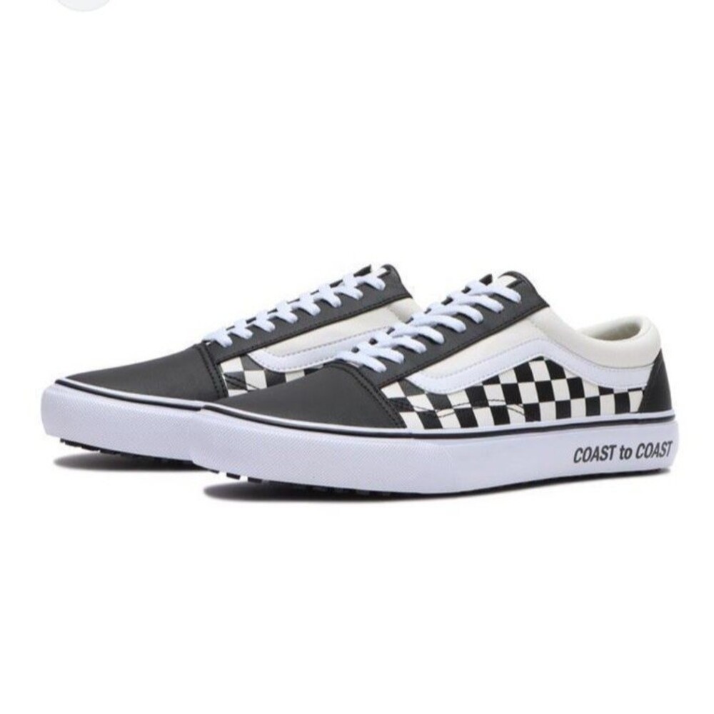 Vans Old Skool Checkerboard Black/White Mens 9.5  Sneaker Coast To Coast Custom
